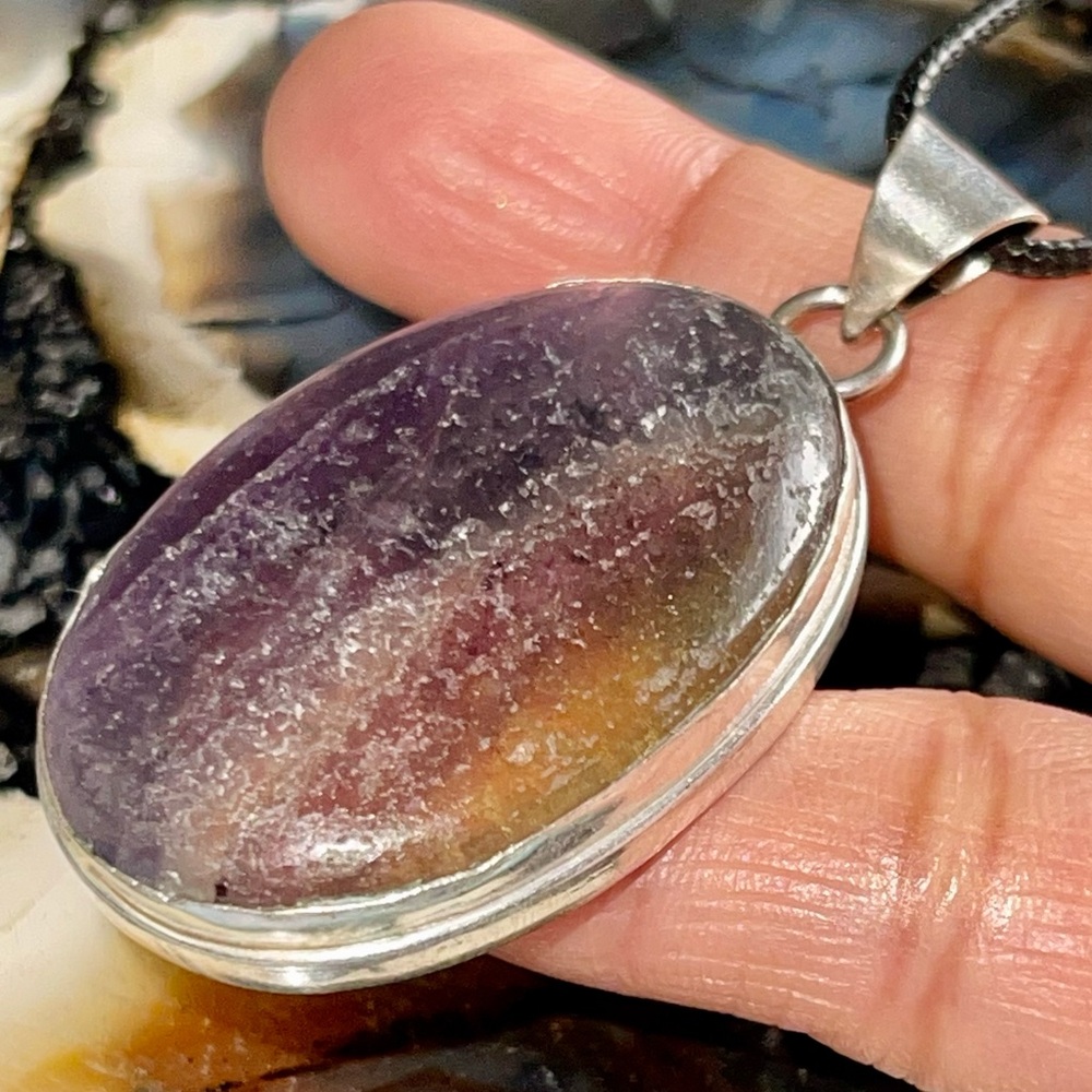 Purple Fluorite Pendant 2”